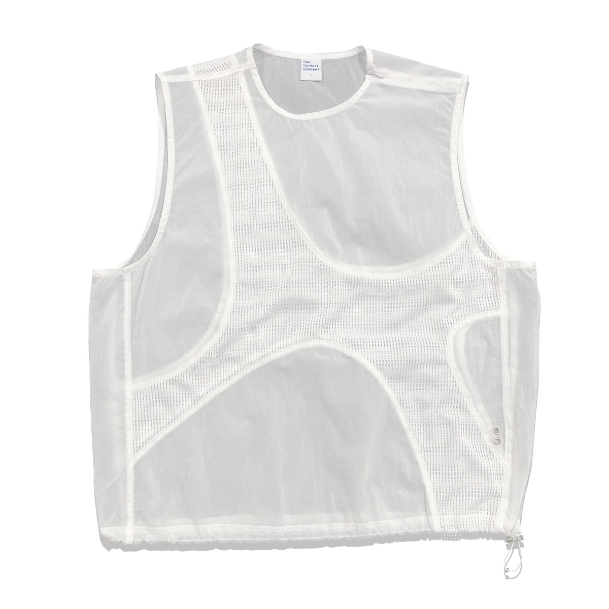 TCM nylon layered mesh vest (white)